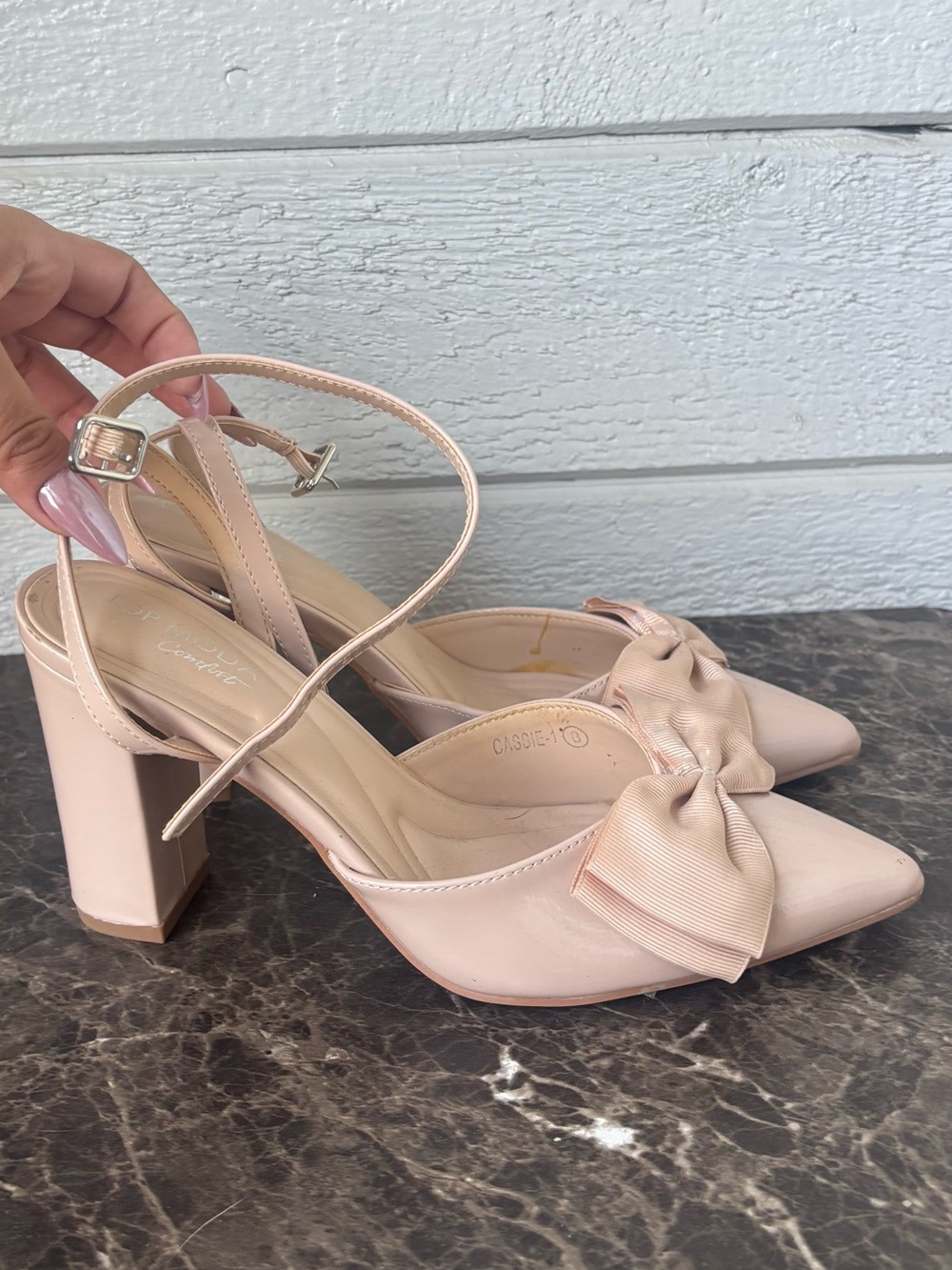 Classic Bow Block Heel Pumps